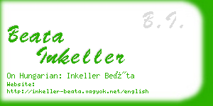 beata inkeller business card